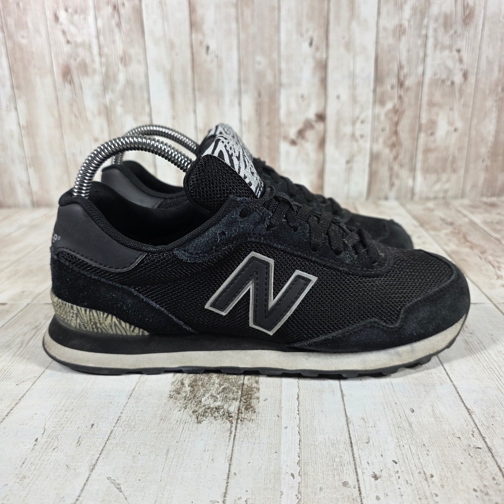 New Balance 515 Womens Sneakers Black Suede Zebra Print WL515ZBA Size 7